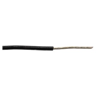 Alpha Wire Hookup Wire PVC Series Black, 24 AWG, 7/0.20 mm Strands, 30 m Length, Polyvinyl Chloride Jacket 7054 BK005