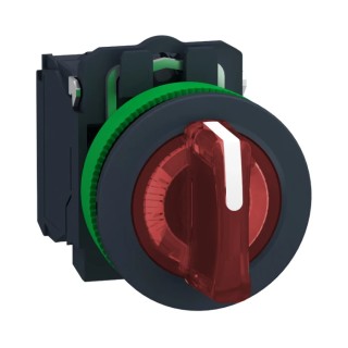 Schneider Electric Illuminated Selector Switch SPDT 3 Positions 30 mm Cutout Diameter XB5FK134B5