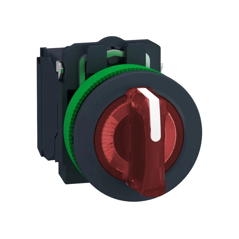 Schneider Electric Illuminated Selector Switch SPDT 3 Positions 30 mm Cutout Diameter XB5FK134B5