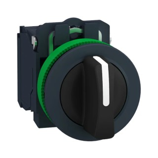 Schneider Electric Spring Return Selector Switch DPST 30mm Cutout Diameter 3 Positions XB5FD53