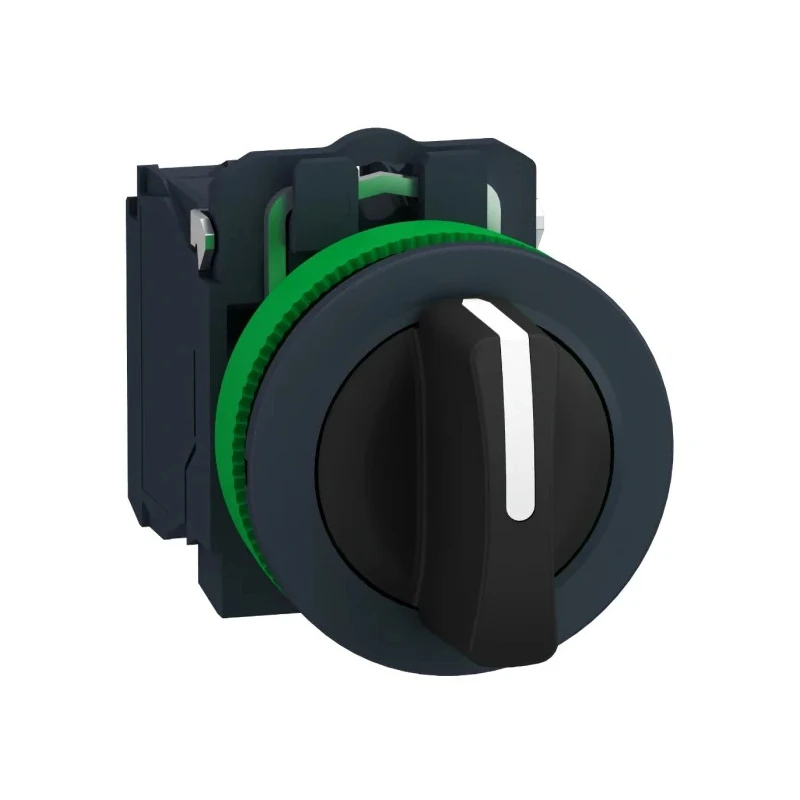 Schneider Electric Spring Return Selector Switch DPST 30mm Cutout Diameter 3 Positions XB5FD53