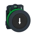 Schneider Electric Harmony Series Push Button Switch Spring Return Panel Mount 30 mm Cutout SPST Black LED IP69 XB5FA3351