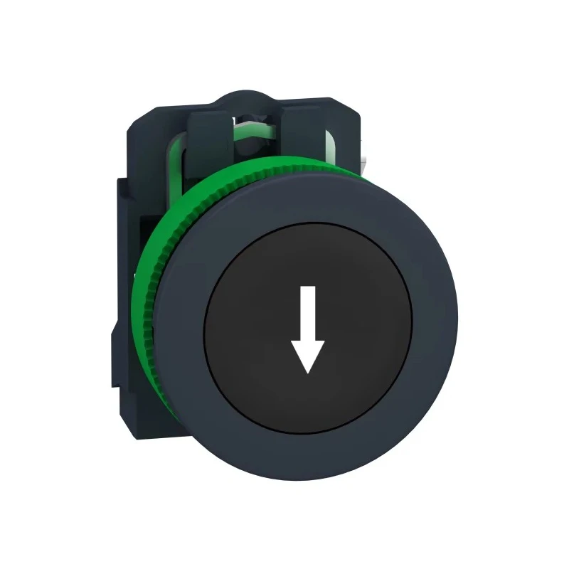 Schneider Electric Harmony Series Push Button Switch Spring Return Panel Mount 30 mm Cutout SPST Black LED IP69 XB5FA3351
