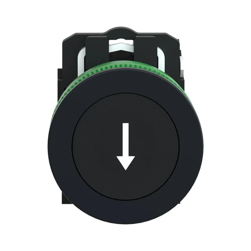 Schneider Electric Harmony Series Push Button Switch Spring Return Panel Mount 30 mm Cutout SPST Black LED IP69 XB5FA3351