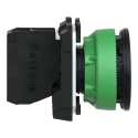 Schneider Electric Harmony Series Push Button Switch, Spring Return, Panel Mount, 30 mm Cutout, SPST, Green LED XB5FA3311