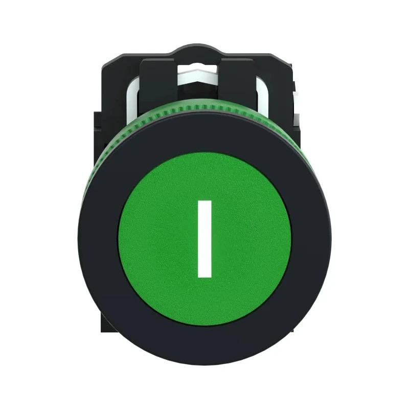 Schneider Electric Harmony Series Push Button Switch, Spring Return, Panel Mount, 30 mm Cutout, SPST, Green LED XB5FA3311