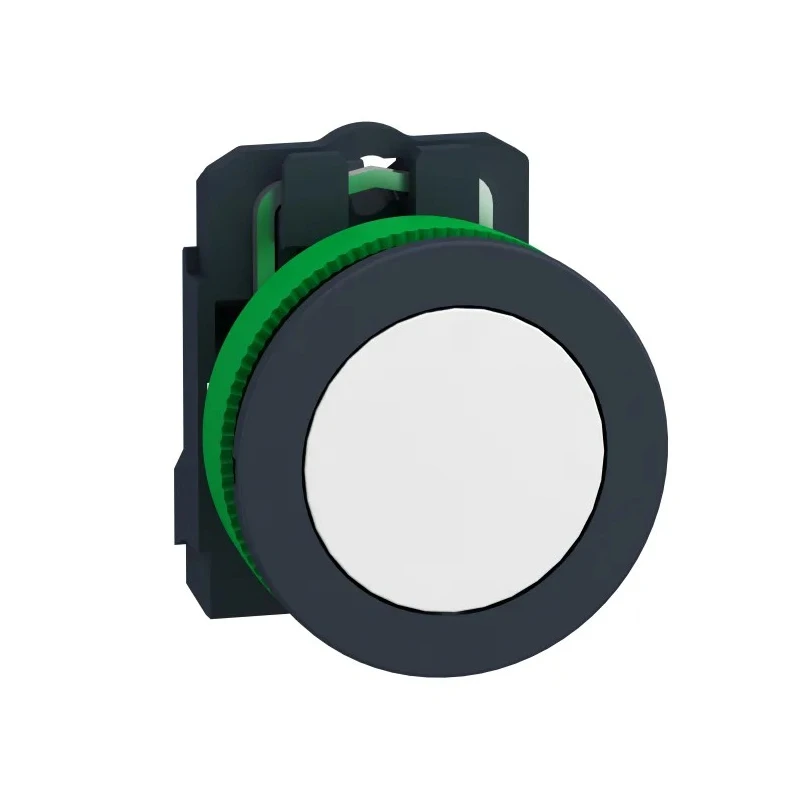Schneider Electric Harmony Series Push Button Switch Spring Return Panel Mount 30 mm Cutout SPST White LED IP69 600V XB5FA11