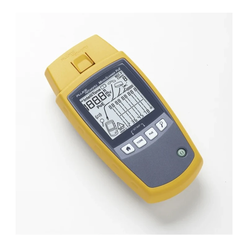 Fluke Networks Cable Tester for RJ11 and RJ45 Connectors MS-POE-KIT