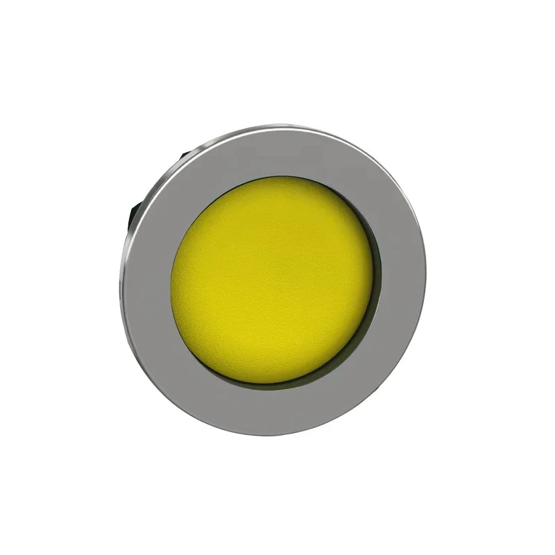 Schneider Electric Yellow Round Momentary Push Button Head 30 mm Cutout with IP69K, IP67, IP66 Protection ZB4FA56