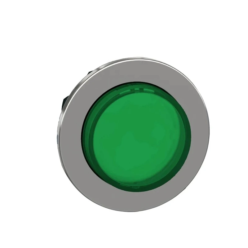 Schneider Electric ZB4 Series Green Maintained Push Button Head 30 mm Cutout, Metal, IP66 IP67 IP69K ZB4FH33