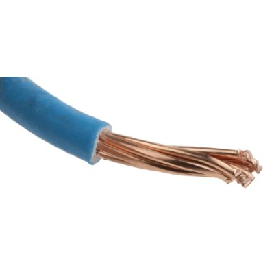 RS PRO 6491B Series Blue Hook Up Wire 7 x 1.04 mm Core Strands 100 m Thermoplastic Polyolefin Insulated HO7Z-R 185-3941