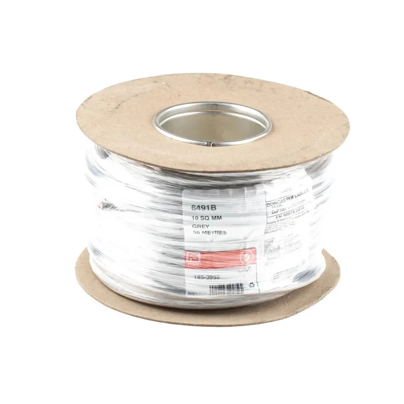 RS PRO Grey Hook Up Wire 7/1.35 mm Strands, 50 m Length, Thermoplastic Polyolefin Insulation 6491B 185-3953