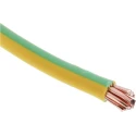 RS PRO Low Smoke Non-Halogen Green Yellow Hook Up Wire 7/1.7 mm Strands, 50 m, 450 V DC, 750 V AC 185-3955