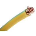 RS PRO Low Smoke Non-Halogen Green Yellow Hook Up Wire 7/1.7 mm Strands, 50 m, 450 V DC, 750 V AC 185-3955