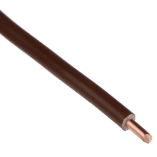 RS PRO 6491X Series Brown PVC Insulated Single Core Hook Up Wire, 1 x 1.78 mm Strand, 3.9 mm Diameter, 100 m Length 185-3905