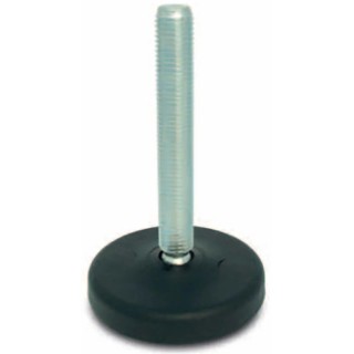 RS PRO Adjustable Foot M10 Thread Size 83 mm Diameter Mild Steel Base 1000 kg Static Load Capacity 30° Tilt Angle 185-4502