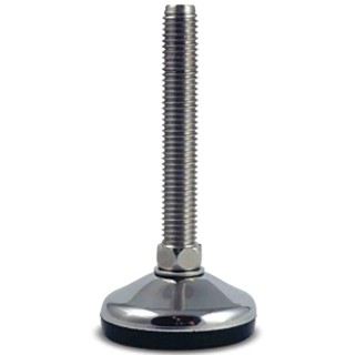 RS PRO Adjustable Foot Stainless Steel M20 Thread Size 150mm Thread Length 100mm Base Diameter 1500kg Load Capacity 185-4523