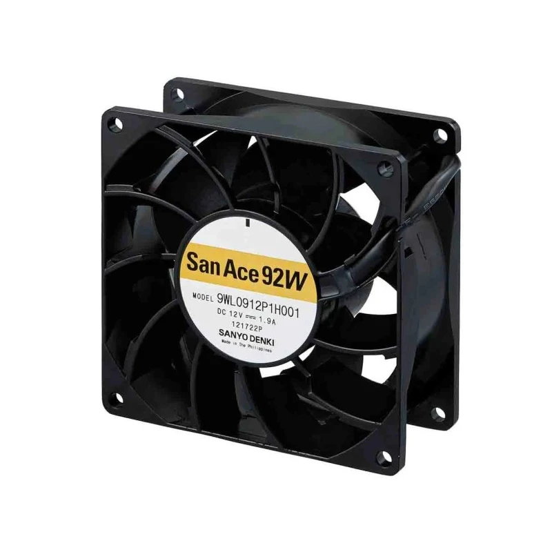 Sanyo Denki 9WL Series Axial Fan 24V DC 22.8W 3.7 m³/min Airflow IP68 92 mm x 92 mm x 38 mm 