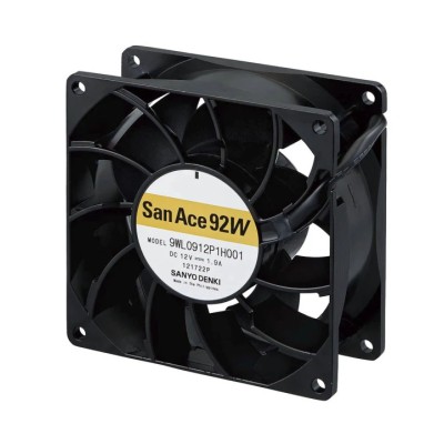 Sanyo Denki 9WL Series Axial Fan 48V DC 23.04W 3.7 m³/min 9000rpm IP68 
