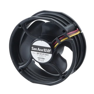 Sanyo Denki 9RF Series Axial Fan, 24V DC, 2.2W, 1.2 m³/min Air Flow, 90mA Max Current, IP0 Protection, 92 mm 9RF0924P1H001