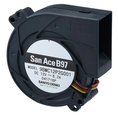 Sanyo Denki San Ace B97 Series Blower Centrifugal Fan 24V DC 65.3 CFM 8200 RPM 97x97x33 mm 9BMC24P2G001