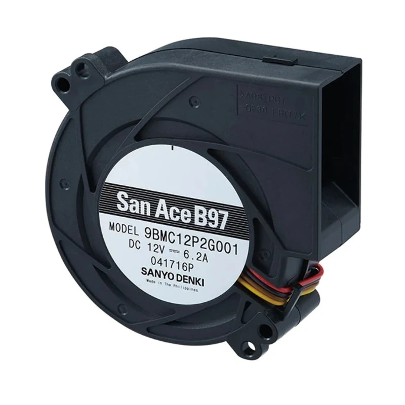 Sanyo Denki San Ace B97 Series Blower Centrifugal Fan 24V DC 65.3 CFM 8200 RPM 97x97x33 mm 9BMC24P2G001