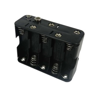RS PRO Battery Holder for 10 x AA Cells Snap-in Polypropylene Body 78.5mm Length 185-4607