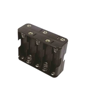 RS PRO Battery Holder for AA Cells 10 Cells Snap-in Polypropylene Body Solder Tag Termination 78.5x58.5x29.8mm 185-4606