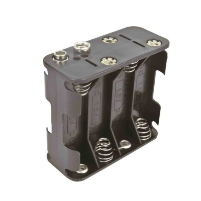 RS PRO AA Battery Holder Spring Snap-in 8 Cells Polypropylene Body 57.8x63x28.5mm 185-4632