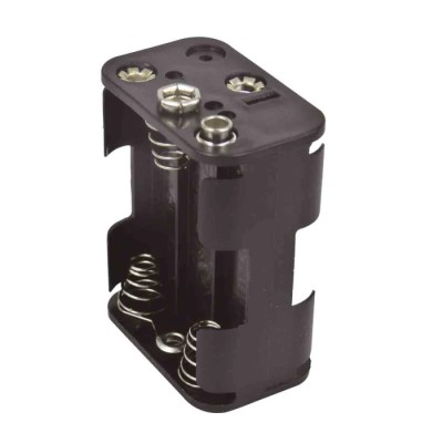 RS PRO Battery Holder Snap-in AA 6-Cell Polypropylene Body Spring Termination 58x45x28mm 185-4636