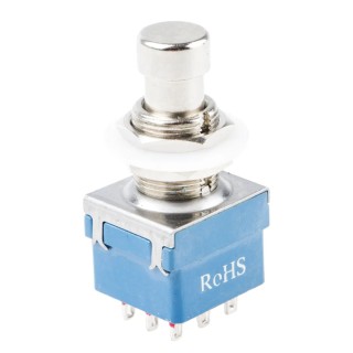 RS PRO Push Button Switch Latching PCB 12.2 mm Cutout 3PDT 24 V dc 250 V ac 846-6736