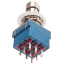 RS PRO Push Button Switch Latching PCB 12.2 mm Cutout 3PDT 24 V dc 250 V ac 846-6745