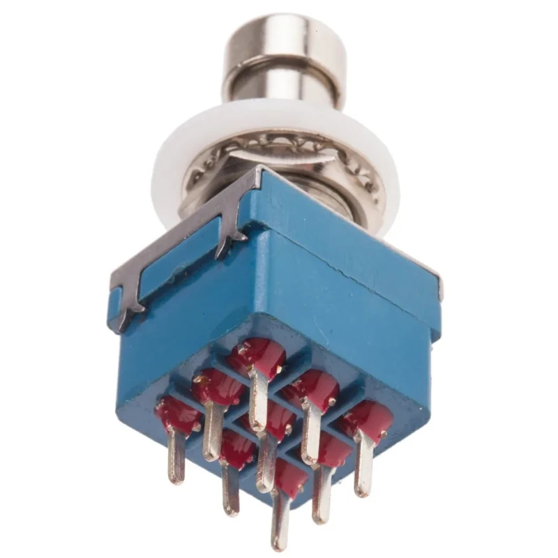 RS PRO Push Button Switch Latching PCB 12.2 mm Cutout 3PDT 24 V dc 250 V ac 846-6745