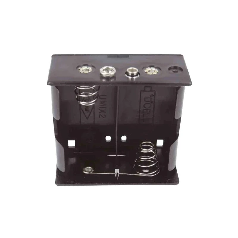 RS PRO D Size 2-Cell Snap-in Polypropylene Battery Holder with Spring Termination 185-4699