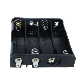 RS PRO Battery Holder for AAA Batteries 4 Cells Snap-in Polypropylene Body Solder Tag Termination 185-4770