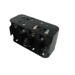 RS PRO Battery Holder Snap-In Mount for C Size Battery, 8 Cells, Polypropylene Body, Solder Tag Termination 185-4609
