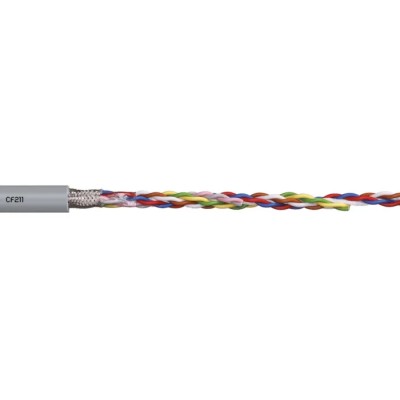 Igus chainflex CF211 Data Cable 8 Cores 0.25mm² 24 AWG Screened Grey PVC Jacket 25 m CF211