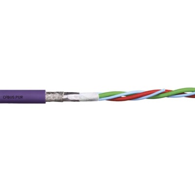 Igus chainflex CFBUS.PUR Data Cable 4 Cores 0.25mm² 24 AWG Screened 25 m Purple Polyurethane Sheath CFBUS.PUR.020