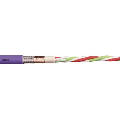 Igus chainflex CFBUS Data Cable 4 Cores 0.25mm² 24 AWG Screened 25m Thermoplastic Elastomer Jacket CFBUS.020