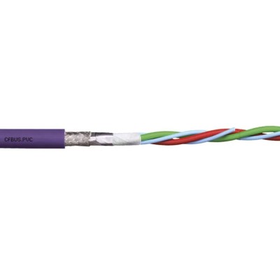 Igus chainflex CFBUS.PVC Data Cable, 4 Cores 0.5mm² 20 AWG, Screened, 25 m, Purple Polyvinyl Chloride Sheath CFBUS.PVC.022