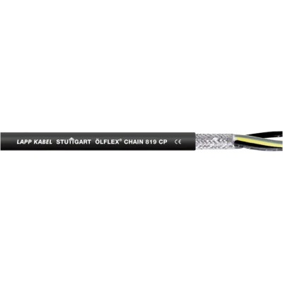 Lapp ÖLFLEX CHAIN 819 CP Control Cable 18 Cores 19 AWG 50m Screened Stranded Black Polyurethane Sheath 1027916