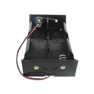 RS PRO D Size 4 Cell Battery Holder with Coil Spring Termination Polypropylene Body 133.5x74x32mm 185-4693