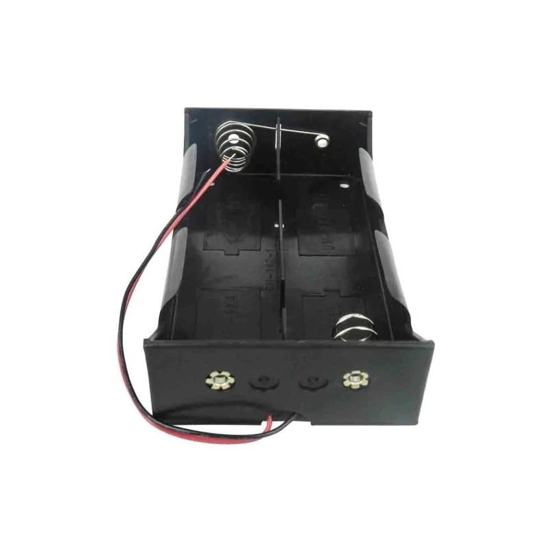 RS PRO D Size 4 Cell Battery Holder with Coil Spring Termination Polypropylene Body 133.5x74x32mm 185-4693