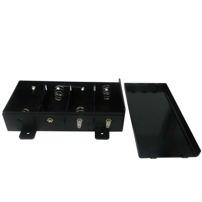 RS PRO Safety Battery Holder for D Size 4 Cells with Solder Tag Mount 143mm Length 39mm Height 96mm Width 34.2mm 185-4708