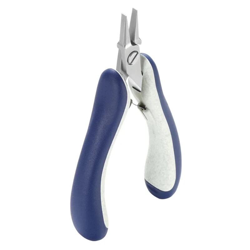 ideal-tek Flat Nose Plier Serrated Stainless Steel 135mm Overall, 20mm Jaw, Comfort Grip Handle E6012.CRBG
