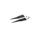 ideal-tek 40mm Carbon Fibre Plastic Straight Very Fine Sharp ESD Safe ESD Replaceable Tweezer A5CF