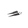 ideal-tek 40mm Carbon Fibre Plastic Straight Very Fine Sharp ESD Safe ESD Replaceable Tweezer A5CF