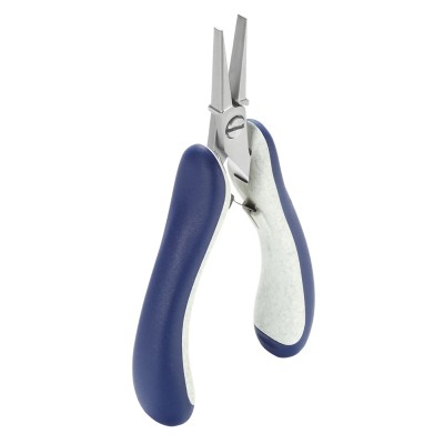 ideal-tek 1-Piece Flat Nose Plier Smooth Jaw, 145mm Overall Length, 30mm Jaw Length, Stainless Steel ESD Safe E6013.CRBG