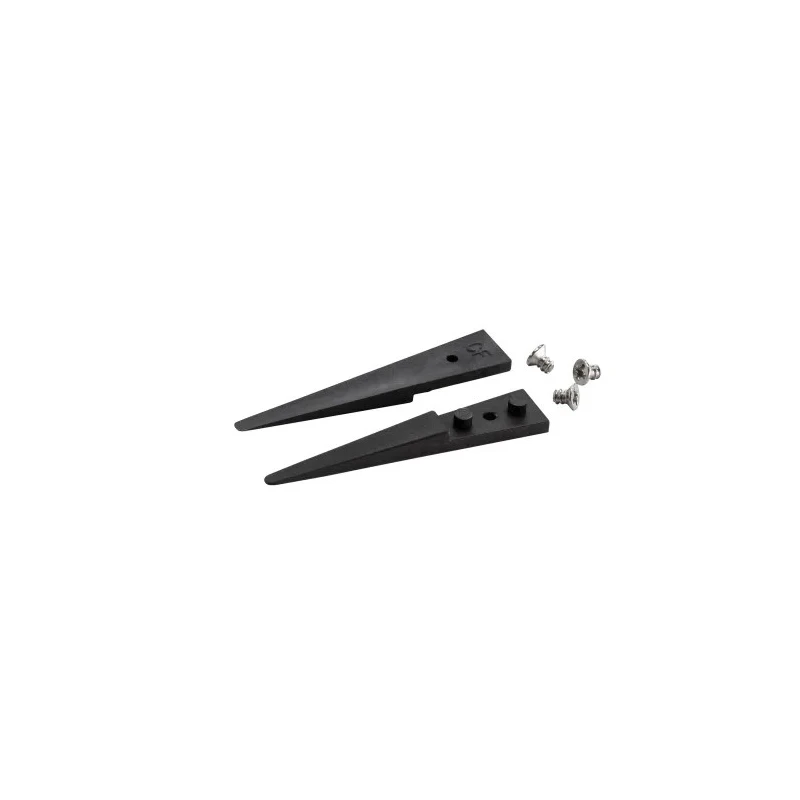 ideal-tek 40mm Carbon Fibre, Plastic Flat, Round, Very Fine, Straight ESD Safe Replaceable Tweezer A2ACF