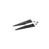ideal-tek 40mm Carbon Fibre, Plastic Flat, Round, Very Fine, Straight ESD Safe Replaceable Tweezer A2ACF